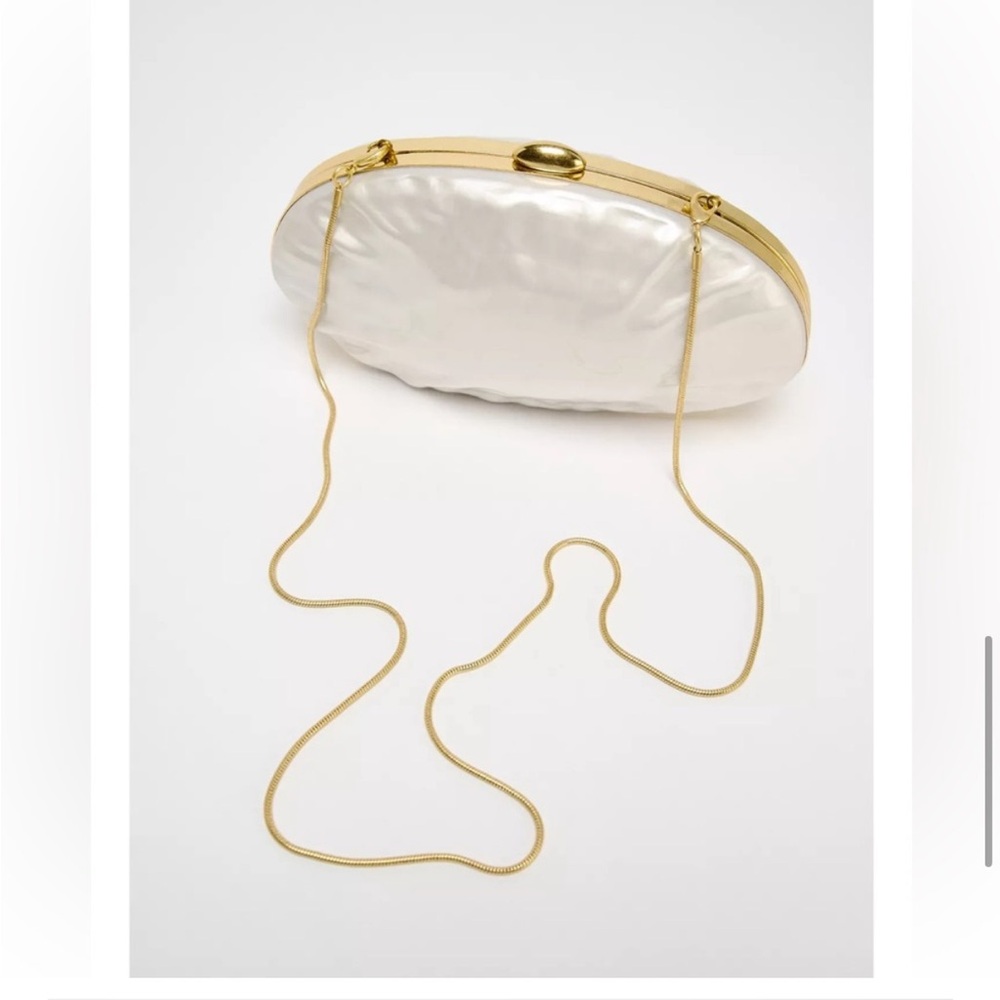 Zara pearl box clutch/purse